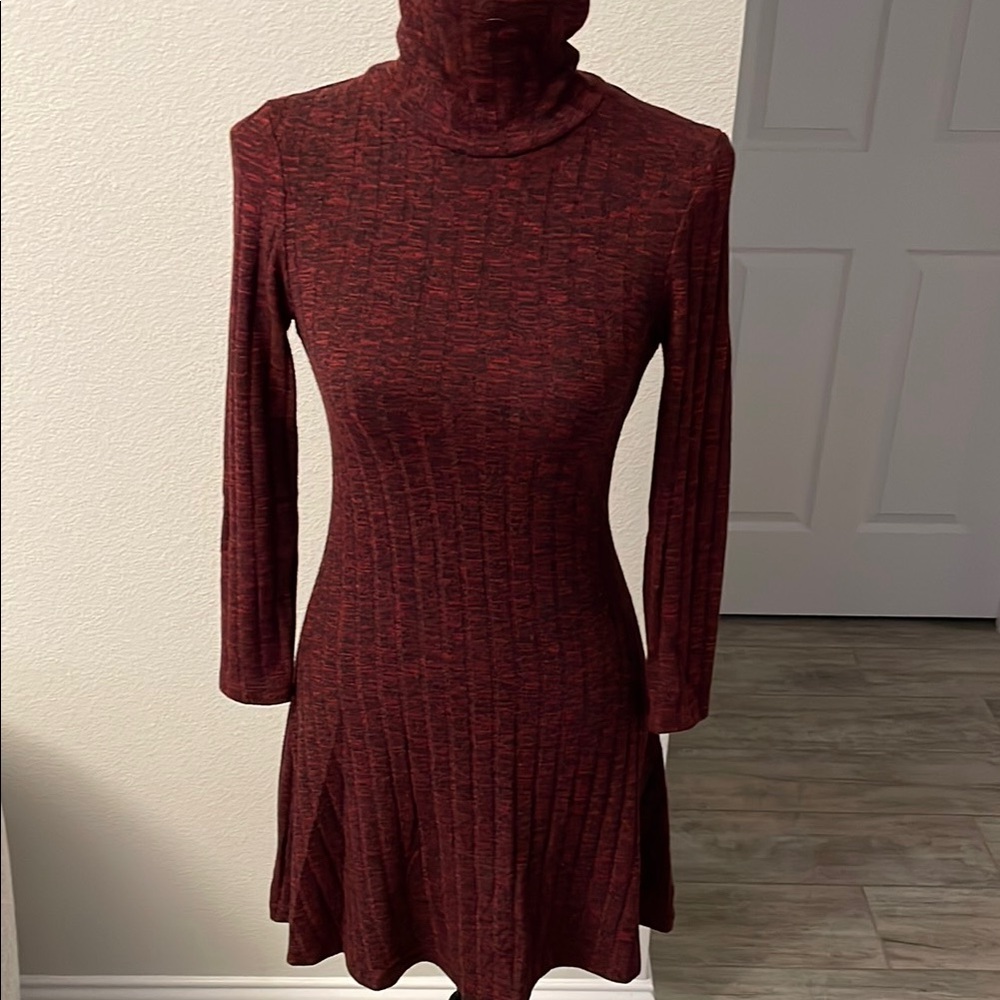 American Eagle Maroon Turtleneck Dress